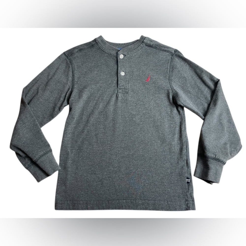 Kids Gray Long Sleeve Shirt Nautica size 5-6 y